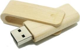 USB laikmena 16Gb Usb atmintinė - natūralaus bambuko dizainas