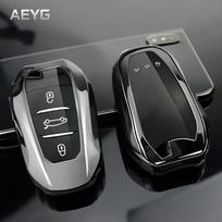 Minkštas TPU Automobilio Raktų Dėklas Dangtelis Korpusas Pakabuko Laikiklis Peugeot 308 408 508 2008 3008 4008 5008 Citroen C4 C6 C3-XR Aksesuarai gray