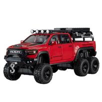 1/32 DODGE Tyrannosaurus RAM 1500 REX Lydinio Pikapo Automobilio Modelis Diecast Metalas Beveikiai Keliai Automobilių Modelis Garsas Šviesa Vaikų Žaislas Dovana raudona