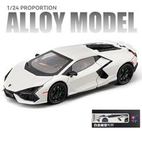 1:24 Lamborghini Revuelto Lydinio Mastelio Automobilio Modelis Die-cast Metalinis Miniatiūrinis Automobilis Garsas ir Šviesa Kolekciniai Papuošalai Vaikiškas Žaislinis Automobilis Dovana balta