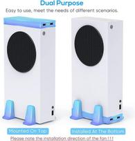 Aušinimo stovas series s konsolei, 2 usb ventiliatoriai, aušinimo sistema, doko stotelės priedai, 3 reguliuojami greičiai, 3 led spalvų ekranas, skirtas series s priedams
