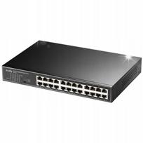 Switch 24 portų Cudy Gs1024 1gbps 10/100/1000 metalinis skirtas rack spintai