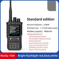 UV110D Racija 1 vnt. Didelio nuotolio nešiojama rankinė racija Mėlynas dantis Programavimas telefono programėle Dvipusio ryšio radijas UV110D standard black
