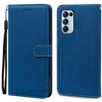 OPPO Find X3 Lite dėklas Minkšto silikono piniginė Odinis atverčiamas dėklas OPPO Find X3 Lite 5G dėklui Knygos tipo dangtelis Coque Fundas Korpusas OPPO Find X3 Lite tamsiai mėlyna spalva