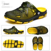 Vyriški šlepetės basutės Guminės Laisvalaikio Vyriški Batai Vasaros Mada Paplūdimio Šlepetės Sapatos Hembre Sapatenis Masculino 43 žalia