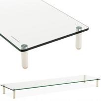 Monitoriaus laikiklis Stovas lentyna monitoriui ekranui 13-32'' stiklinis maks. 20kg 100x26x8,3cm