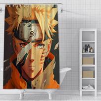 Karštas Japonijos Anime N-NarutoS Dušo Užuolaida Vandeniui Atsparus Poliesterio Audinys Dažyta Vonios Užuolaida Namų Vonios Kambario Dekoras Užuolaida Su Kabliuku YL90x180cm brown