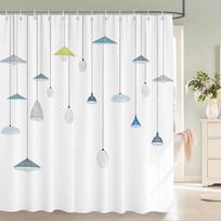 Šiaurietiško minimalistinio stiliaus Dušo užuolaida su kabliukais Vonios užuolaida Namų dekoratyvinė užuolaida 3D Dušo užuolaidos 180X180cm W90xH180cm white