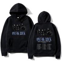 One Ok Rock Grupė Hiphopo Grupė Džemperiai ONE OK ROCK Detox Europoje Turas Džemperiai Ruduo Vyrams Moterims Pop Gatvės Drabužiai M juoda