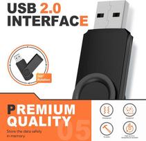 USB laikmena Uflatek 10 vnt. 2gb atmintinė juoda Usb 2.0 atmintinė sukamasis sulankstomas Usb atmintukas didelės spartos metaliniai rašikliai išorinė duomenų saugykla su virvelėmis