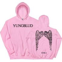 Idols Sparnai Hoody YUNGBLUD Grafinis Spausdinimas Megztiniai Ilgomis Rankovėmis Grunge Mada Puloveriai Vyrai Moterys Hoodies M pink