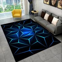 3D vaizdinis kilimas Abstrakčių geometrinių langelių svetainės dekoravimo kilimas 140*200cm