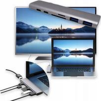 Adapter Usb-c 6w1 Thunderbolt3 Hdmi Sd Microsd Macbook