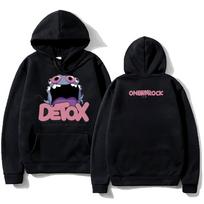 Detox Monster Tour Hoodie Japonijos Roko Grupė One Ok Rock 2025 Mados Moterų Vyrų Drabužiai Harajuku Grafiniai Megztiniai Streetwear S black