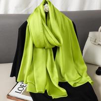 Prabangaus prekės ženklo vasaros kieto gryno šilko šalikas moteriškas ilgas, didelio dydžio minkštas įvyniojimas ir kaklaskarės Bandana Beach Hijab Head Moter Foulard One Size black