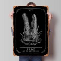 H-Hunt: Showdown Metalinis ženklas Žaidimų Plakatai Vintažinis Skardos Ženklas Sienų Meno Dekoras Žaidimų Kambario Dekoras Vyro Kambario Dekoras Vyrai 7.9x11.8In(20x30cm) black