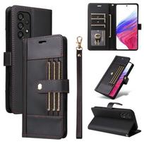 Atverčiama odinė piniginės dėklas, skirta Samsung Galaxy A32 A52 A72 A51 A71 A12 A13 4G A33 A53 A73 A23 M13 M12 M23 5G, Dangtelis, Telefonų dėklai PU Leather&Galaxy A51 4G juoda