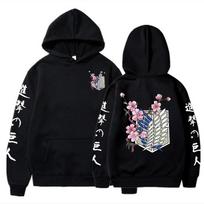 Hot Anime Attack on Titan Wings of Liberty Sakura Wings of  MenSweatshirt Streetwear Print Autumn Fleece Hoodies M