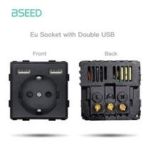 BSEED Sieninis šviesos jungiklio skydelis 1/2/3 grupės 1/2 krypties mechaninio mygtuko jungiklio dalis Maitinimo lizdas Pritemdymo jungiklis DIY funkcijos dalis Juodas 110-250V gray