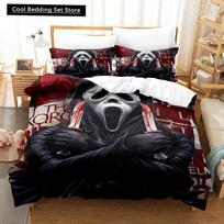 Ghost Face patalynės komplektas Spooky Pastel Helovinas Spooky vaiduokliai Medvilnės satinas Antklodės užvalkalas ARBA Pagalvių užvalkalai 70x133cm 2pcs black