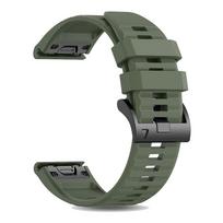 Fenix8 Laikrodžio apyrankė Garmin Fenix 8 47mm 51mm E 7 7X/Epix Pro/6 6X 5X Plus/Enduro 3 QuickFit 26mm 22mm Silikoninė apyrankė 2028 QuickFit 26mm armijos žalia spalva