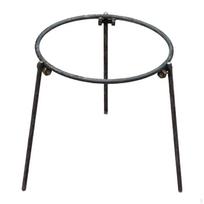 Stovyklavietės trikojis stovas Sulankstomas kempingo grotelių puodų stovas iškylai 27cm Single Ring black
