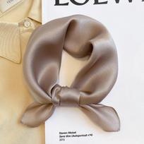 Madingas 100% natūralaus šilko šalikas Moteriški šaliai Apklotai Moterims Kaklaskaris Skarelės Pashmina Moteriškas šalis Hidžabo Bandana 2026 One Size brown