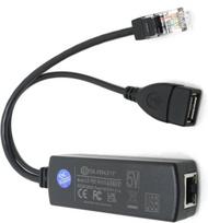 Dslrkit active poe skirstytuvas 48 v į 5 v 5.2 v 2.4 a usb type a female 802.3af planšetiniam kompiuteriui