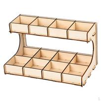 Bottle Rack ,Organizer Brushes Tool Stand Holder 2-layer 12-grid beige