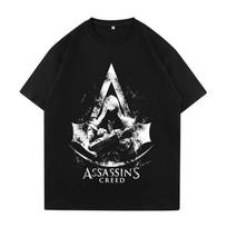 Assassins Creed Phantom Odyssey Marškinėliai Vyrams ir Moterims Vasarai ir Rudeniui Grynos Medvilnės Laisvi Apvalia Kaklo Trumpomis Rankovėmis Marškinėliai S gray
