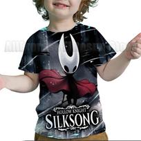 Vaikų Hollow Knight Silksong Marškinėliai Šaldytuvo Magnetukas Berniukų Mergaičių T Marškinėliai Vaikų Animacinis T Marškinėlis Camiseta Vasaros Mažylio T Marškinėlis Kostiumas 140 black