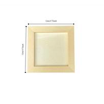 Medinis tuščias molio rėmelis įvairių dydžių Medinis nuotraukų laikiklis Rėmelis vaikų rankdarbiams 12x12cm Depth 0.9cm beige