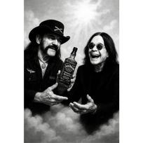 Ozzy Osbourne tematikos retro skardos ženklas roko barui, muzikos kambariui, sienų dekoravimui gray