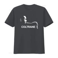John William Coltrane Blue Train 50-ųjų Albumai Saksofonas Marškinėliai Šaunus Džiazo Muzikantas Dizainas vintage Skalbti Kvėpuojantys Universalūs L gray
