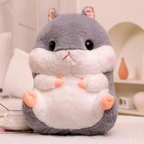 40cm Kawaii Hamster Plush Doll Blanket Hand Warmer 3-in-1 Cute Melon Seed Hamster Toy Gift only doll pilka