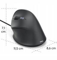 Ergonominė kairiarankių pelė Hama Ecm-500 L, Usb, juoda