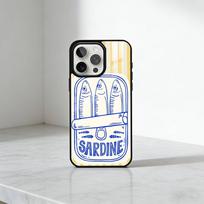 S-Sardinės-s I-Iliustracija Spausdintas Telefono dėklas iPhone17,16,15,14,13 Plus,Pro Max Magnetinis Magsafe Belaidžiam įkrovimui iPhone16PROMAX gray