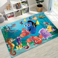 3D Animacinis „Nemo ieškojimas“ Povandeninio pasaulio kilimas miegamajam, svetainei, sofai, namų prieangio dekoracija, didelis neslystantis vaikiškas grindų kilimėlis, dovana 40x60cm( 15x23in ) blue