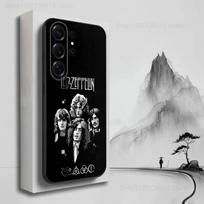 Roko L-Led Z-Zeppelin Grupės Telefono dėklas Samsung S25,S24,S23,S22,S21,S20,S10,Ultra,Plus,Lite,FE,Minkštas silikoninis juodas dangtelis Samsung S24Plus gray