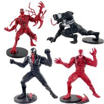 4 vnt. Marvel Venom Carnage veiksmo figūrėlių rinkinys Superherojų kolekcinis modelis Lėlės PVC Statulėlės Žaislai Vaikams Gerbėjams Dovana Namų Darbalaukio Dekoracija 18cm