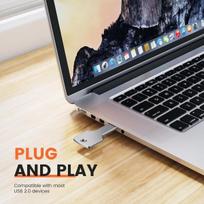 USB laikmena Uflatek usb atmintinės 32gb raktų formos atmintinė 5 vnt. usb 2.0 atmintinė sidabrinė atmintinė kūrybinga vandeniui atspari atmintinė išorinė duomenų atmintinė dovanai