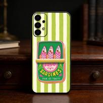 Spalvotas S-Sardinė L-Omaras Žuvis Telefono dėklas Samsung S25,S24,S21,S22,S23,S30,Ultra,S20,Plus,Fe,Lite Juodas korpusas Samsung S30Ultra5G