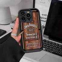 Prekės ženklas J-Jack D-Daniel prabangus telefono dėklas skirtas IPhone 17 16 15 14 13 12 11 Air Plus Pro Max minkštas galinis dangtelis iPhone 17pro max brown
