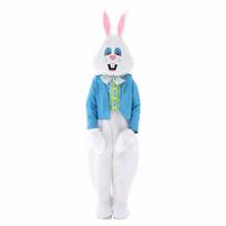 Velykiniai kiškiai Kostiumai Kiškio maskotai Apranga Galvos apdangalas Marškiniai, Liemenės, Kombinezonai, Kaklaraiščiai Pirštinės Helovino Cosplay vakarėliui XL blue