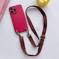 Klasikinis dėklas su dirželiu Xiaomi POCO F6 X6 Neo M6 X5 Pro X3 NFC F5 Mi 14T 12T 13T 11T, crossbody kaklo laidas, silikoninis dangtelis POCO X5 5G red