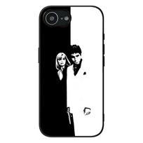 Scarface Al Pacino Tony Montana Apsauginis dėklas Apple iPhone 16 17 Air 14 15 Pro Max Plus 16+ 16E 14+ ProMax Telefonui iPhone 14 Pro black