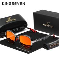 KINGSEVEN Prekės ženklo Originalūs Saulės Akiniai Vyrams Poliarizuoti UV400 Prabangūs Moterims Akinių Rėmeliai Vyriški Lauko Apvalūs Rėmeliai Atsitiktiniai Mados Akiniai raudona