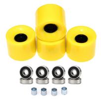 Sklandžiam važiavimui 60x45mm 78A Riedlentės Longboardo Ratukų Rinkinys su ABEC9 Guoliais geltona