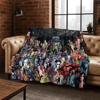 Horror Chucky Pennywise Clown Halloween Saw Freddy Krueger Flannel Blanket Soft Warm Blanket for Bedroom Living Room Bed Picnic 75x90cm