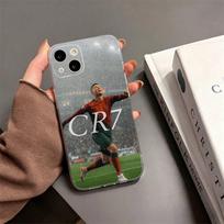 CR7-Ronaldo Futbolo telefono dėklas iPhone 17, 16, 15, 14, 13, 12, 11 Plus, Pro Max minkštas skaidrus dangtelis iPhone16pro